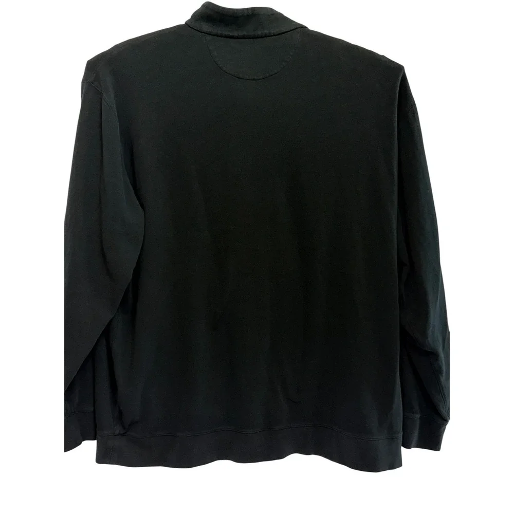 Polo Ralph Lauren Mens 3XLT Black Quarter Zip Pullover Sweatshirt Pony Logo Tall
